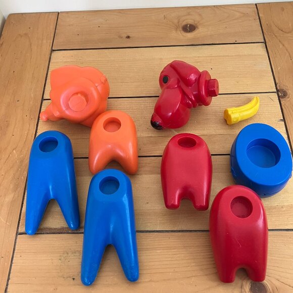 Tupperware Zoo It Yourself Dog Elephant Mix Match Toys Vintage Tuppertoy Canada - Picture 12 of 13